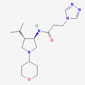 N-[rel-(3R,4S)-4-isopropyl-1-(tetrahydro-2H-pyran-4-yl)-3-pyrrolidinyl]-3-(4H-1,2,4-triazol-4-yl)propanamide hydrochloride