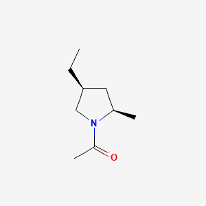 molecular formula C9H17NO B564099 1-((2R,4S)-4-Ethyl-2-methylpyrrolidin-1-yl)ethanone CAS No. 101347-71-1