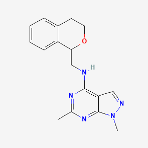 N-(3,4-dihydro-1H-2-benzopyran-1-ylmethyl)-1,6-dimethyl-1H-pyrazolo[3,4-d]pyrimidin-4-amine