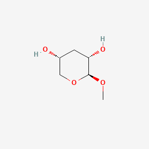 molecular formula C6H12O4 B564102 Methyl 3-deoxy-beta-L-erythro-pentopyranoside CAS No. 19773-91-2