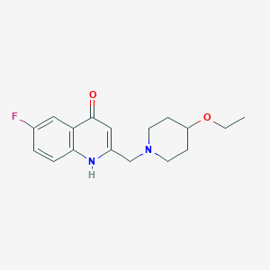 molecular formula C17H21FN2O2 B5641028 2-[(4-ethoxypiperidin-1-yl)methyl]-6-fluoroquinolin-4-ol 