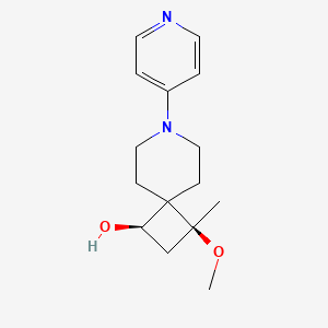 molecular formula C15H22N2O2 B5641056 (1R*,3S*)-3-methoxy-3-methyl-7-(4-pyridinyl)-7-azaspiro[3.5]nonan-1-ol 