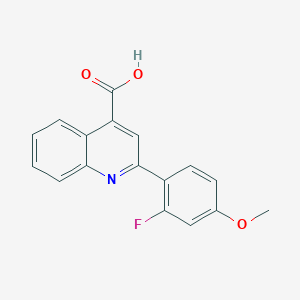 molecular formula C17H12FNO3 B5641059 2-(2-fluoro-4-methoxyphenyl)-4-quinolinecarboxylic acid 