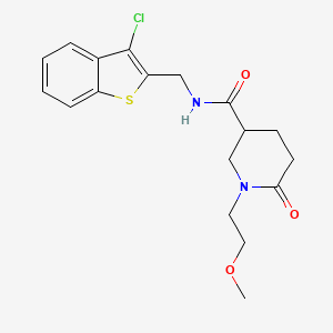 N-[(3-chloro-1-benzothien-2-yl)methyl]-1-(2-methoxyethyl)-6-oxo-3-piperidinecarboxamide