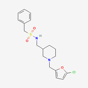 molecular formula C18H23ClN2O3S B5641114 N-({1-[(5-chloro-2-furyl)methyl]piperidin-3-yl}methyl)-1-phenylmethanesulfonamide 
