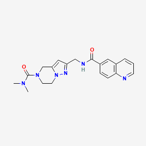 N-({5-[(dimethylamino)carbonyl]-4,5,6,7-tetrahydropyrazolo[1,5-a]pyrazin-2-yl}methyl)quinoline-6-carboxamide