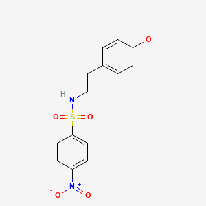 molecular formula C15H16N2O5S B5641130 N-[2-(4-methoxyphenyl)ethyl]-4-nitrobenzenesulfonamide 