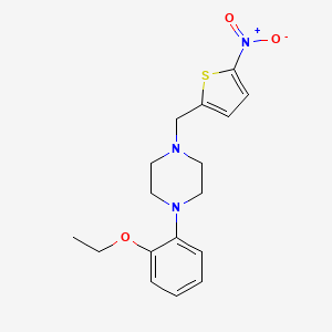 molecular formula C17H21N3O3S B5641132 1-(2-ethoxyphenyl)-4-[(5-nitro-2-thienyl)methyl]piperazine 