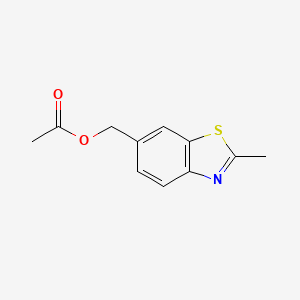 molecular formula C11H11NO2S B564114 6-Benzothiazolemethanol,2-methyl-,acetate CAS No. 103986-15-8