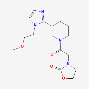 3-(2-{3-[1-(2-methoxyethyl)-1H-imidazol-2-yl]piperidin-1-yl}-2-oxoethyl)-1,3-oxazolidin-2-one