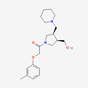 molecular formula C20H30N2O3 B5641147 [(3R*,4R*)-1-[(3-methylphenoxy)acetyl]-4-(1-piperidinylmethyl)-3-pyrrolidinyl]methanol 