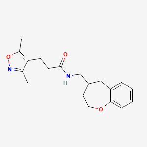 3-(3,5-dimethylisoxazol-4-yl)-N-(2,3,4,5-tetrahydro-1-benzoxepin-4-ylmethyl)propanamide