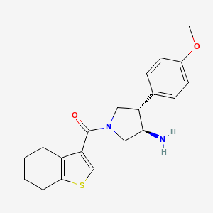 (3R*,4S*)-4-(4-methoxyphenyl)-1-(4,5,6,7-tetrahydro-1-benzothien-3-ylcarbonyl)pyrrolidin-3-amine
