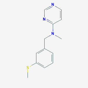 molecular formula C13H15N3S B5641246 N-methyl-N-[3-(methylthio)benzyl]pyrimidin-4-amine 