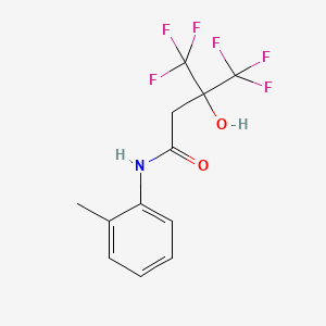 molecular formula C12H11F6NO2 B5641257 4,4,4-trifluoro-3-hydroxy-N-(2-methylphenyl)-3-(trifluoromethyl)butanamide 