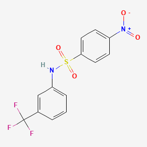 molecular formula C13H9F3N2O4S B5641311 4-nitro-N-[3-(trifluoromethyl)phenyl]benzenesulfonamide 