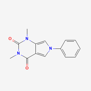 molecular formula C14H13N3O2 B5641321 1,3-dimethyl-6-phenyl-1H-pyrrolo[3,4-d]pyrimidine-2,4(3H,6H)-dione 