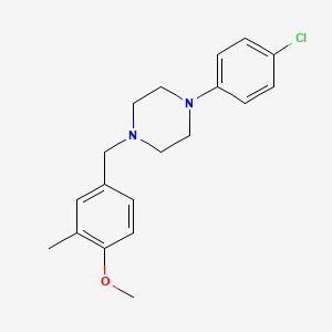 molecular formula C19H23ClN2O B5641343 1-(4-chlorophenyl)-4-(4-methoxy-3-methylbenzyl)piperazine 