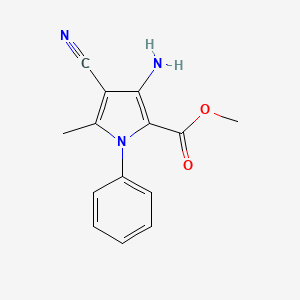 methyl 3-amino-4-cyano-5-methyl-1-phenyl-1H-pyrrole-2-carboxylate