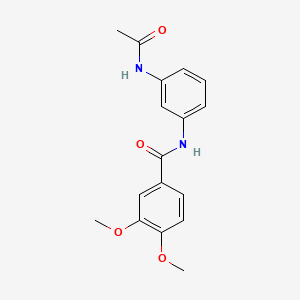 molecular formula C17H18N2O4 B5641412 N-[3-(acetylamino)phenyl]-3,4-dimethoxybenzamide 
