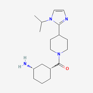 molecular formula C18H30N4O B5641430 (rel-(1S,3R)-3-{[4-(1-isopropyl-1H-imidazol-2-yl)-1-piperidinyl]carbonyl}cyclohexyl)amine dihydrochloride 