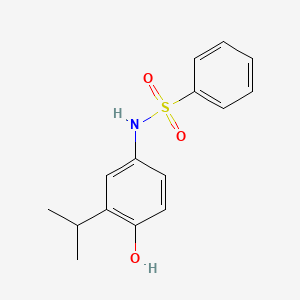 molecular formula C15H17NO3S B5641432 N-(4-hydroxy-3-isopropylphenyl)benzenesulfonamide 