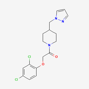 molecular formula C17H19Cl2N3O2 B5641461 1-[(2,4-dichlorophenoxy)acetyl]-4-(1H-pyrazol-1-ylmethyl)piperidine 