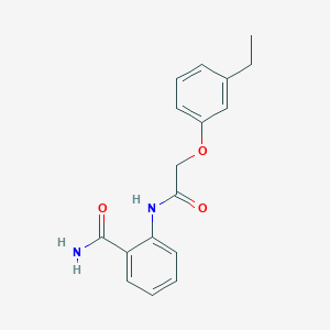 molecular formula C17H18N2O3 B5641462 2-{[(3-ethylphenoxy)acetyl]amino}benzamide 