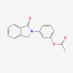 molecular formula C16H13NO3 B5641470 3-(1-oxo-1,3-dihydro-2H-isoindol-2-yl)phenyl acetate 