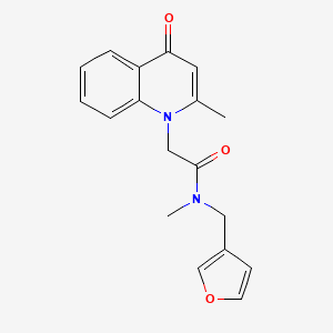 molecular formula C18H18N2O3 B5641501 N-(3-furylmethyl)-N-methyl-2-(2-methyl-4-oxoquinolin-1(4H)-yl)acetamide 