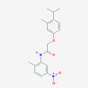molecular formula C19H22N2O4 B5641519 2-(4-isopropyl-3-methylphenoxy)-N-(2-methyl-5-nitrophenyl)acetamide 