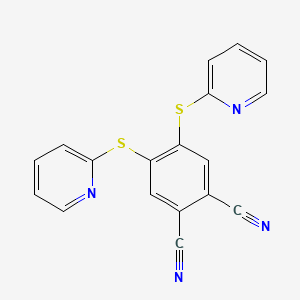 molecular formula C18H10N4S2 B5641543 4,5-bis(2-pyridinylthio)phthalonitrile 