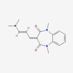 molecular formula C16H19N3O2 B5641571 3-[3-(dimethylamino)-2-propen-1-ylidene]-1,5-dimethyl-1H-1,5-benzodiazepine-2,4(3H,5H)-dione 