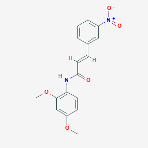 molecular formula C17H16N2O5 B5641575 N-(2,4-dimethoxyphenyl)-3-(3-nitrophenyl)acrylamide 
