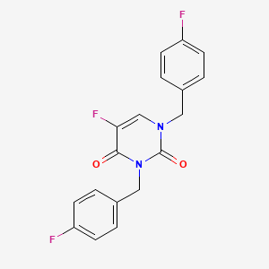 molecular formula C18H13F3N2O2 B5641577 5-fluoro-1,3-bis(4-fluorobenzyl)-2,4(1H,3H)-pyrimidinedione 
