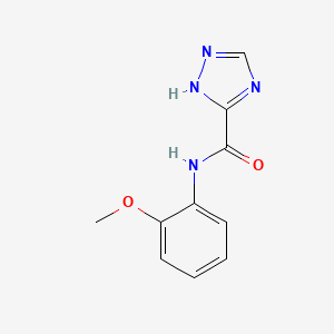 molecular formula C10H10N4O2 B5641583 N-(2-methoxyphenyl)-1H-1,2,4-triazole-3-carboxamide 