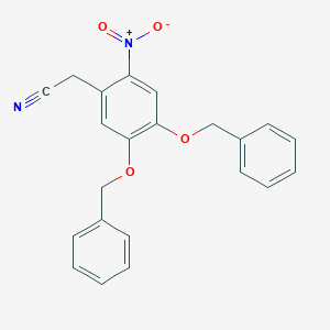 molecular formula C22H18N2O4 B056416 2-(4,5-双(苄氧基)-2-硝基苯基)乙腈 CAS No. 117568-27-1