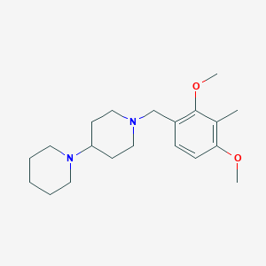 molecular formula C20H32N2O2 B5641631 1'-(2,4-dimethoxy-3-methylbenzyl)-1,4'-bipiperidine CAS No. 5417-60-7