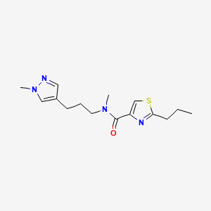 N-methyl-N-[3-(1-methyl-1H-pyrazol-4-yl)propyl]-2-propyl-1,3-thiazole-4-carboxamide