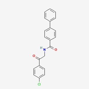 molecular formula C21H16ClNO2 B5641667 N-[2-(4-chlorophenyl)-2-oxoethyl]-4-biphenylcarboxamide 