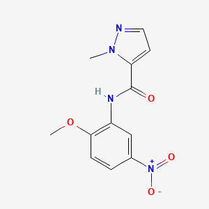molecular formula C12H12N4O4 B5641691 N-(2-methoxy-5-nitrophenyl)-1-methyl-1H-pyrazole-5-carboxamide 