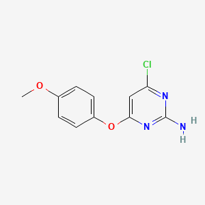 molecular formula C11H10ClN3O2 B5641696 4-chloro-6-(4-methoxyphenoxy)-2-pyrimidinamine 
