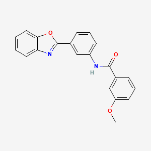 molecular formula C21H16N2O3 B5641743 N-[3-(1,3-benzoxazol-2-yl)phenyl]-3-methoxybenzamide 