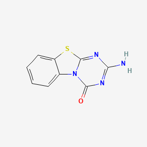 molecular formula C9H6N4OS B5641758 2-amino-4H-[1,3,5]triazino[2,1-b][1,3]benzothiazol-4-one 