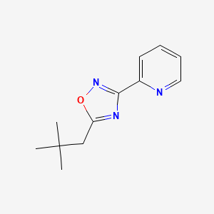molecular formula C12H15N3O B5641797 2-[5-(2,2-dimethylpropyl)-1,2,4-oxadiazol-3-yl]pyridine 