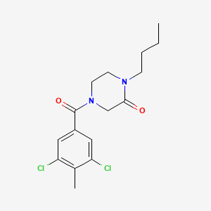 molecular formula C16H20Cl2N2O2 B5641807 1-butyl-4-(3,5-dichloro-4-methylbenzoyl)-2-piperazinone 