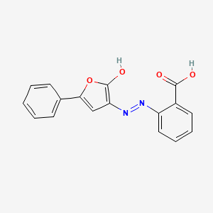 2-[2-(2-oxo-5-phenyl-3(2H)-furanylidene)hydrazino]benzoic acid