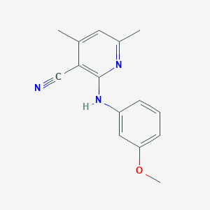 2-[(3-methoxyphenyl)amino]-4,6-dimethylnicotinonitrile