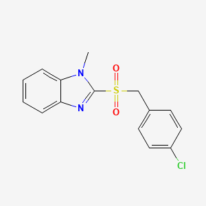 2-[(4-Chlorophenyl)methylsulfonyl]-1-methylbenzimidazole