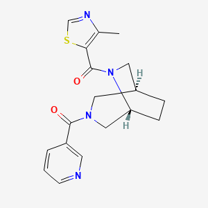 (1S*,5R*)-6-[(4-methyl-1,3-thiazol-5-yl)carbonyl]-3-(3-pyridinylcarbonyl)-3,6-diazabicyclo[3.2.2]nonane